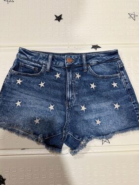 SO Dark Blue Denim Star-Accent Shorts